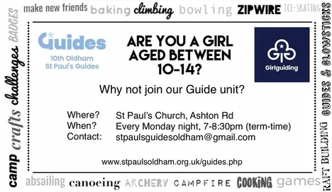 Poster advertising Guides at St. Paul's