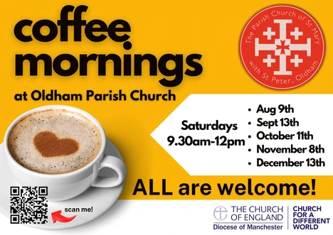 Coffee Morning Poster at Oldham Parish Church